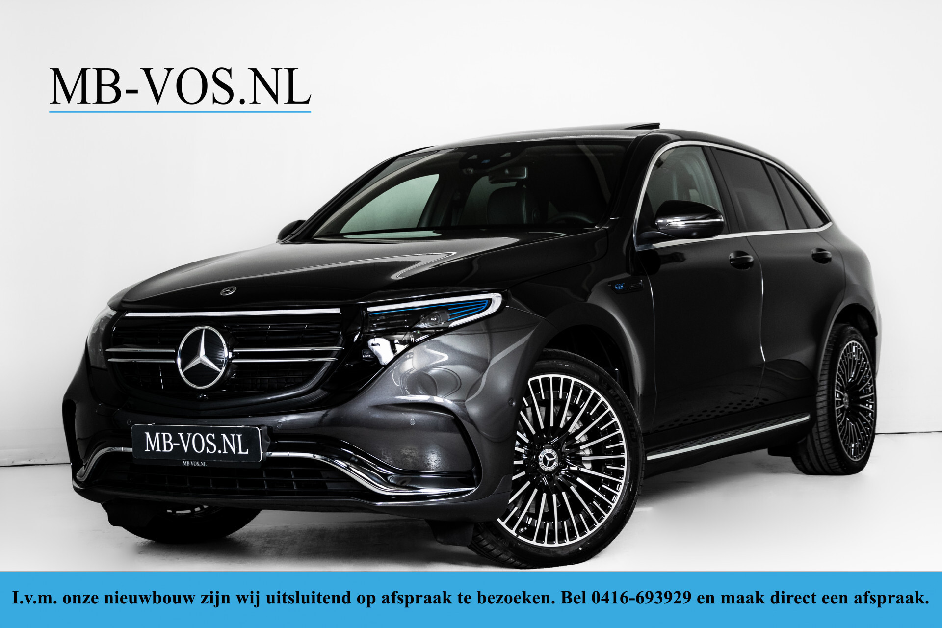 Mercedes-Benz EQC 400 4M AMG Rij-assistentie | Schuifdak | Burmester | 21"AMG | Treeplanken Foto 1