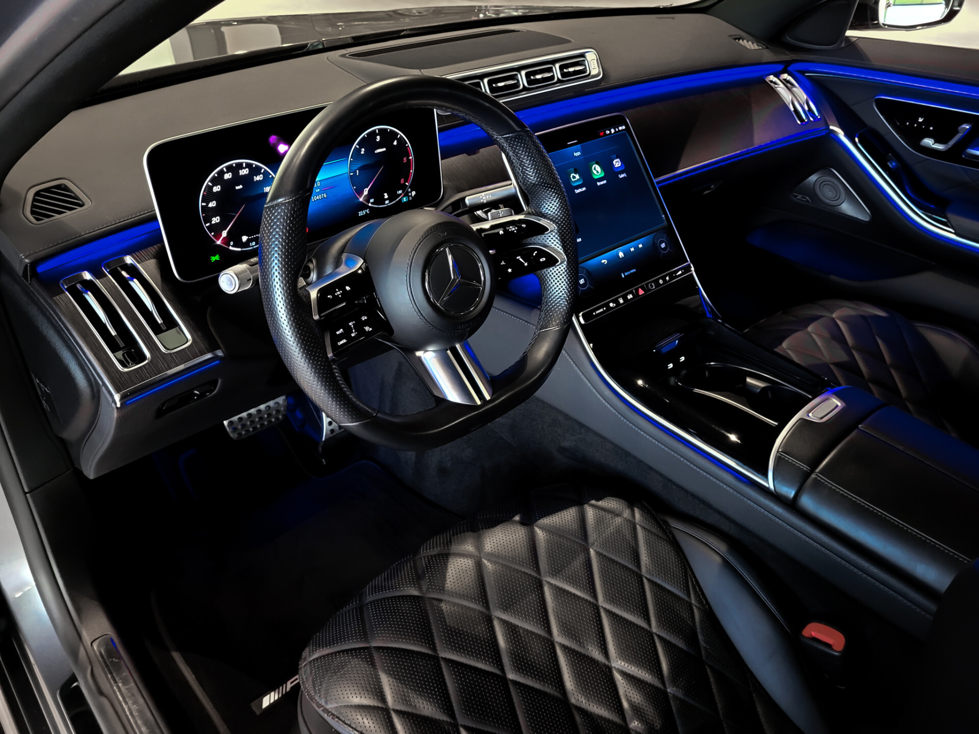 Mercedes-Benz S-Klasse 400d 4-M AMG Achterassturing|Ruitleder|Burmester|Rij-assistentie|Keyless|Night|21" Aut9 Foto 17