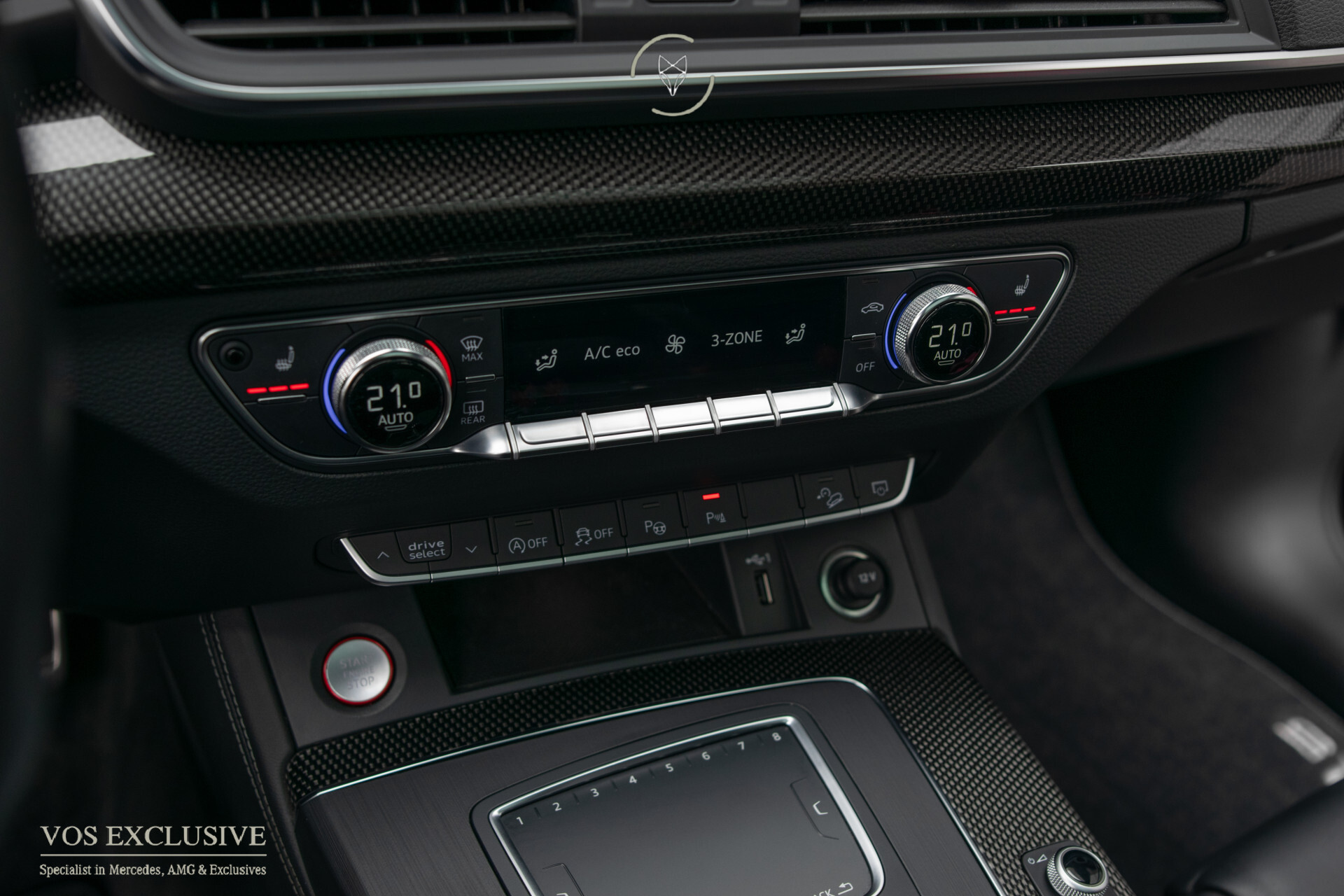 Audi SQ5 3.0 Tdi Quattro ABT | Carbon | B&O | ACC | Ruitleder | Luchtvering | HUD | Standkachel | Blackline | 21" | Matrix LED | New Service | Alarm Foto 25