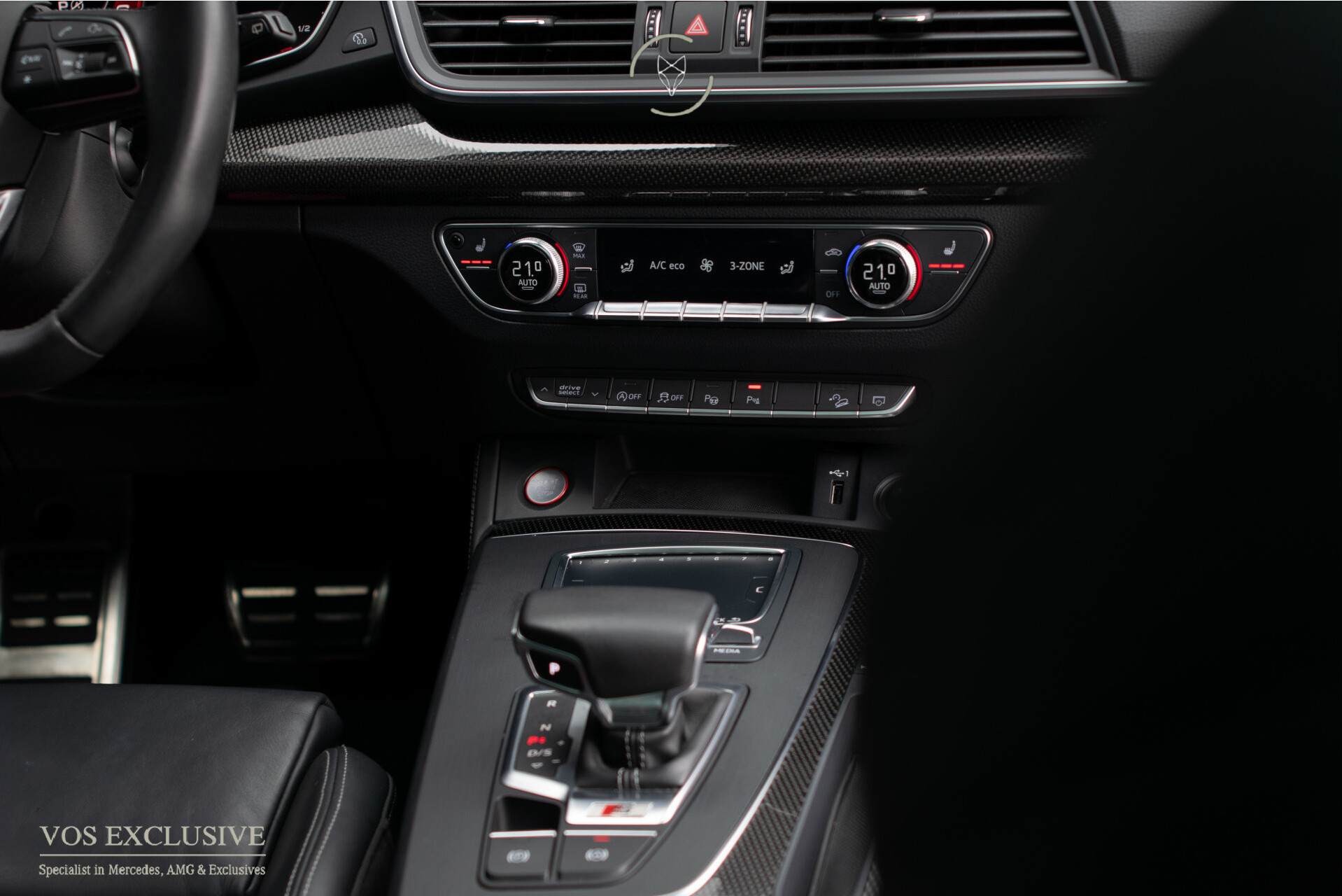 Audi SQ5 3.0 Tdi Quattro ABT | Carbon | B&O | ACC | Ruitleder | Luchtvering | HUD | Standkachel | Blackline | 21" | Matrix LED | New Service | Alarm Foto 35